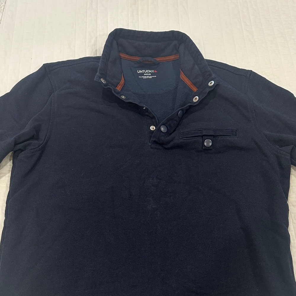 Untuckit Men's Dark Blue Polo Shirt